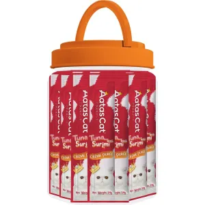 $10 OFF: Aatas Cat Creme Puree Tuna With Surimi Grain-Free Liquid Cat Treats 50pc cat general supplies cat toys cat grooming cat food cat litter