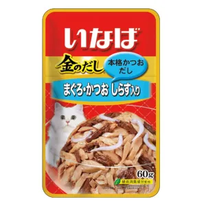 10% OFF: Ciao Golden Stock Tuna With Whitebait Pouch Cat Food 60g x 12 cat general supplies cat toys cat grooming cat food cat litter