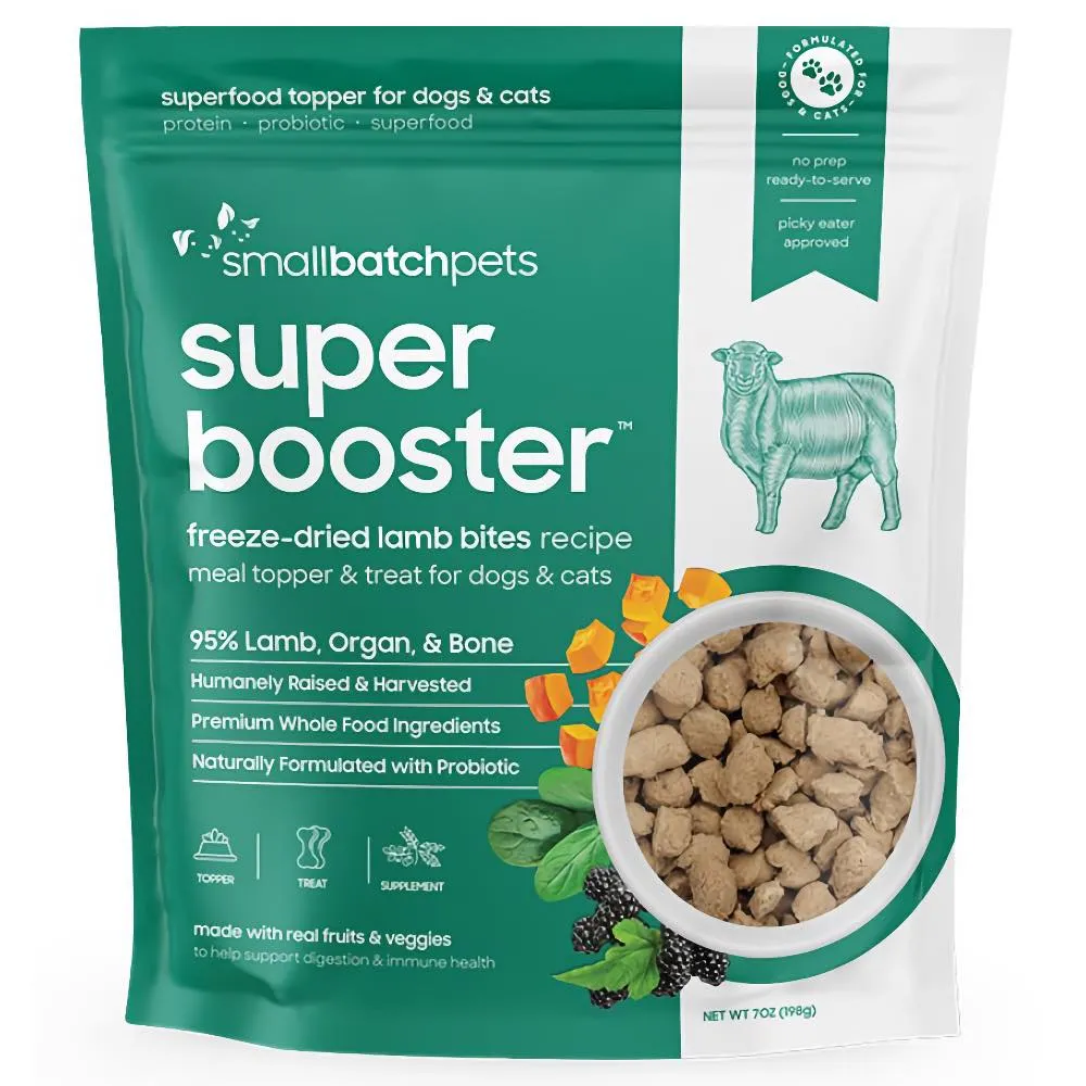 10% OFF: Smallbatch Super Booster Freeze Dried Lamb Bites Cat & Dog Treats 7oz horse supplement horse vitamins animal probiotics livestock digestive aid horse immune booster