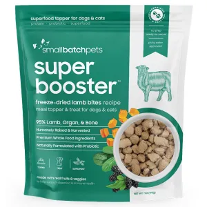 10% OFF: Smallbatch Super Booster Freeze Dried Lamb Bites Cat & Dog Treats 7oz horse supplement horse vitamins animal probiotics livestock digestive aid horse immune booster