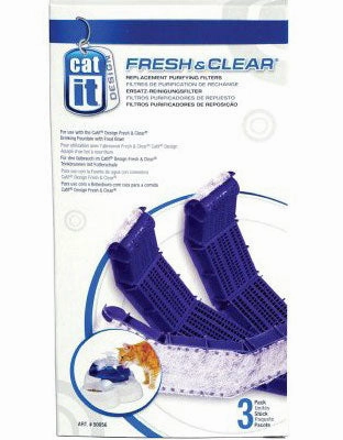10% OFF: Catit Fresh & Clear Replacement Purifying Filters 3ct kitten supplies kitten toys kitten food kitten litter box kitten bed