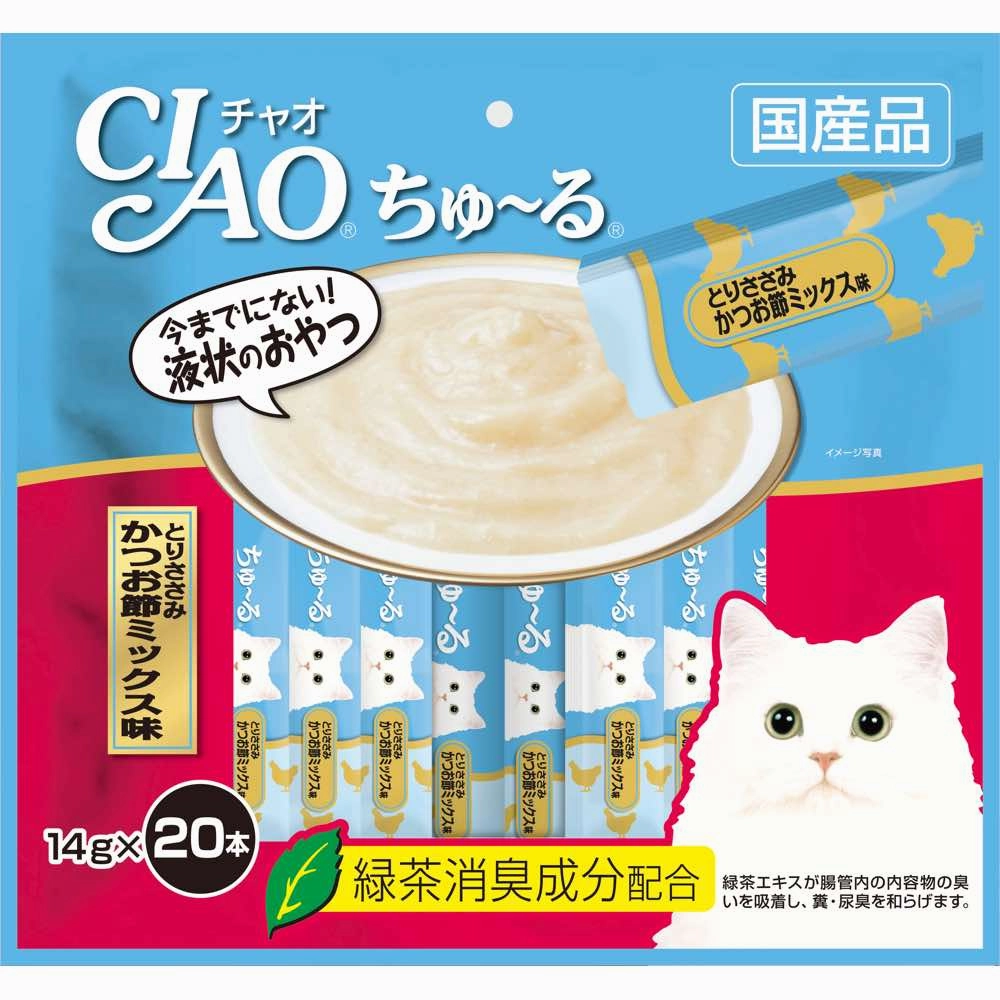 10% OFF: Ciao ChuRu Chicken Fillet & Sliced Bonito Liquid Cat Treats 280g dog chew toys dog dental chews durable chew toys puppy chew toy bone chew