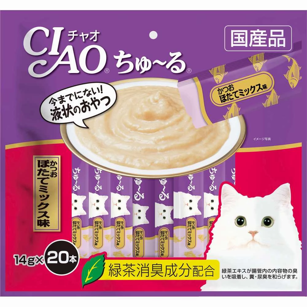10% OFF: Ciao ChuRu Tuna & Scallop Liquid Cat Treats 280g dog chew toys dog dental chews durable chew toys puppy chew toy bone chew