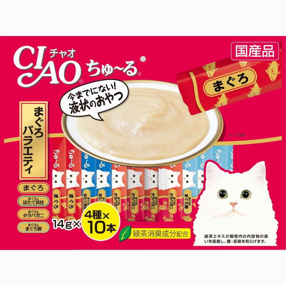 10% OFF: Ciao ChuRu Tuna Scallop Jumbo Mix Liquid Cat Treats 560g cat general supplies cat toys cat grooming cat food cat litter