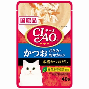 10% OFF: Ciao Creamy Soup Tuna Katsuo, Chicken Fillet & Bonito Pouch Cat Food 40g x 16 cat general supplies cat toys cat grooming cat food cat litter