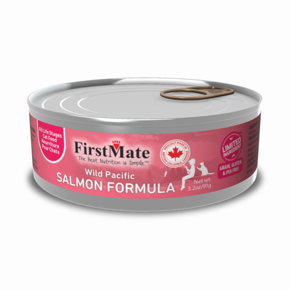 10% OFF: FirstMate Grain Free Wild Salmon Formula Canned Cat Food 91g cat food cans soft cat food high protein cat food natural cat food senior cat food