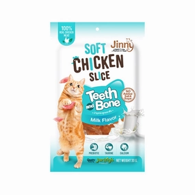 10% OFF: Jinny Cat Soft Chicken Slice Teeth & Bone Milk Cat Treat 30g dog chew toys dog dental chews durable chew toys puppy chew toy bone chew
