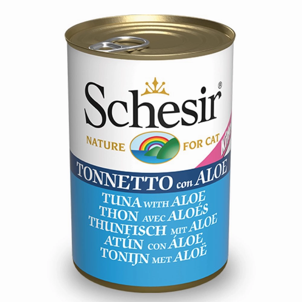 10% OFF: Schesir Tuna With Aloe In Jelly Kitten Canned Cat Food 140g cat snacks catnip treats healthy cat food cat reward treats low calorie cat food
