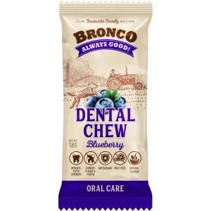 12 FOR $10: Bronco Dental Chew Blueberry Dog Treat 18g no pull dog harness nylon dog leash dog walking set dog vest harness pet lead