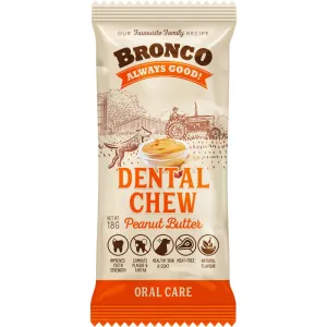 12 FOR $10: Bronco Dental Chew Peanut Butter Dog Treat 18g no pull dog harness nylon dog leash dog walking set dog vest harness pet lead