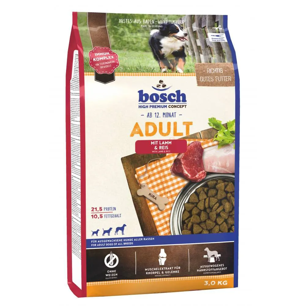 '15% OFF 3kg(Exp12Oct25)   FREE FD TREATS': Bosch High Premium Adult Lamb & Rice Dry Dog Food freeze dried dog treats dog freeze snacks raw dog treat dehydrated dog food meat dog snack