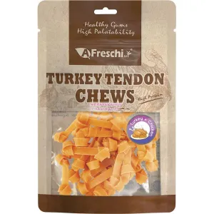 15% OFF: AFreschi Soft Knotted Turkey Tendon Strip Dog Treats 80g dog grooming shampoo collar crate feeding supplies