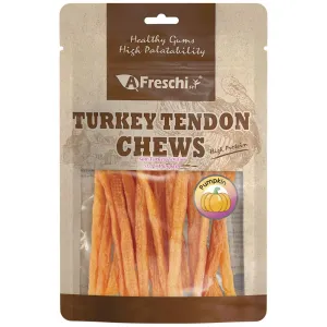 15% OFF: AFreschi Soft Turkey Tendon Strip (Pumpkin) Dog Treats 120g no pull dog harness nylon dog leash dog walking set dog vest harness pet lead