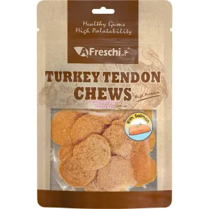 15% OFF: AFreschi Turkey Tendon & Salmon Chip Dog Treats 120g no pull dog harness nylon dog leash dog walking set dog vest harness pet lead