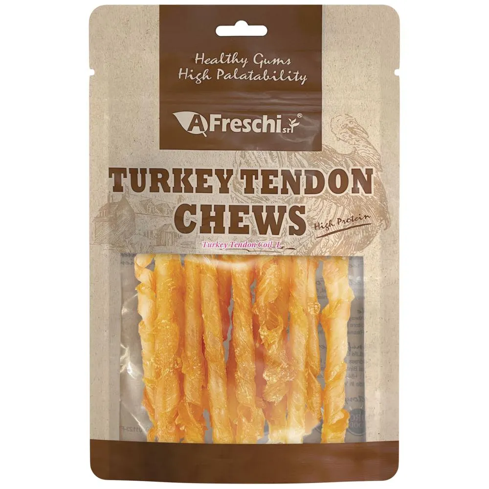 15% OFF: AFreschi Turkey Tendon Coil Grain-Free Dog Chews (Large) 80g dog grooming shampoo collar crate feeding supplies