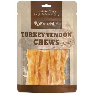 15% OFF: AFreschi Turkey Tendon Strip Grain-Free Dog Chews 100g dog grooming shampoo collar crate feeding supplies