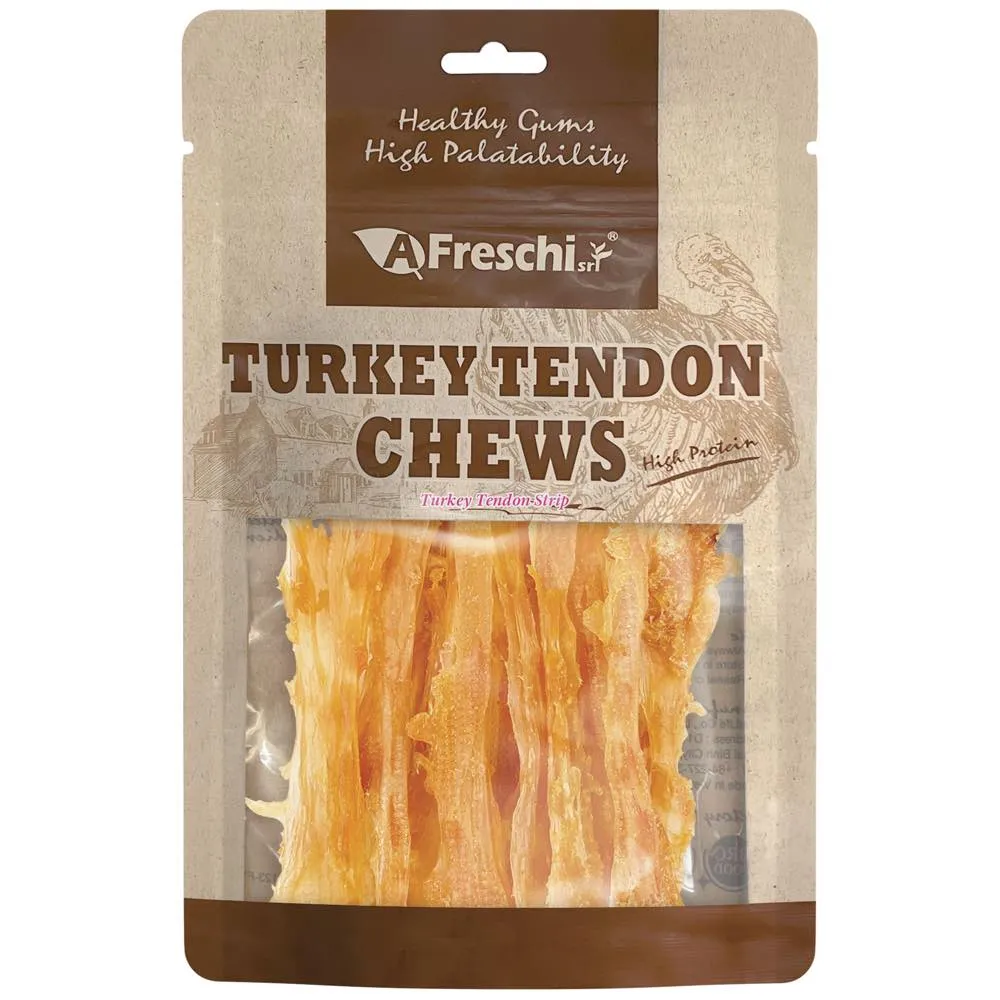 15% OFF: AFreschi Turkey Tendon Strip Grain-Free Dog Chews 100g dog grooming shampoo collar crate feeding supplies
