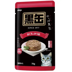 15% OFF: Aixia Kuro-Can Tuna & Skipjack Grain-Free Adult Pouch Cat Food 70g x 12 cat general supplies cat toys cat grooming cat food cat litter