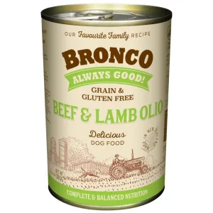 15% OFF: Bronco Beef & Lamb Olio Grain-Free Canned Dog Food 390g dog supplies dog food toys accessories dog bed
