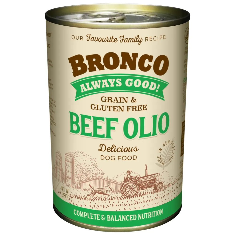 15% OFF: Bronco Beef Olio Grain-Free Canned Dog Food 390g canned dog food wet dog food grain free dog food dog food with gravy beef dog food