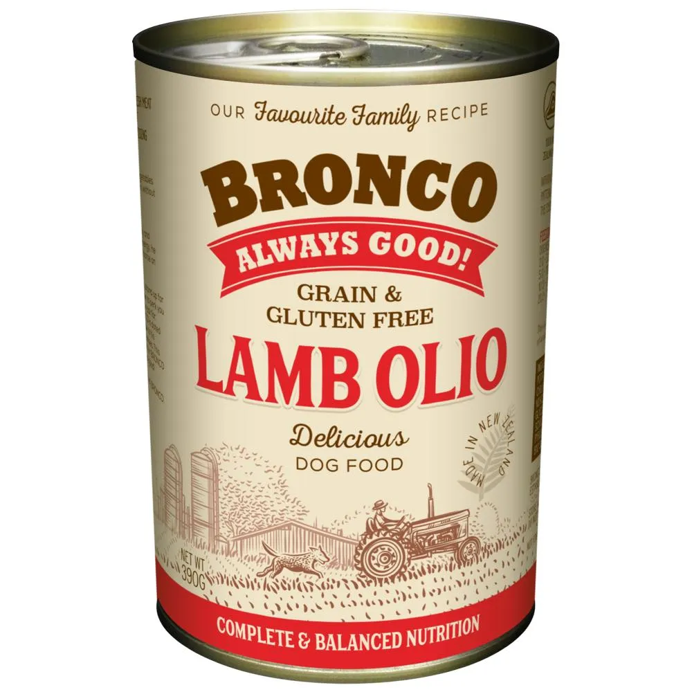 15% OFF: Bronco Lamb Olio Grain-Free Canned Dog Food 390g canned dog food wet dog food grain free dog food dog food with gravy beef dog food