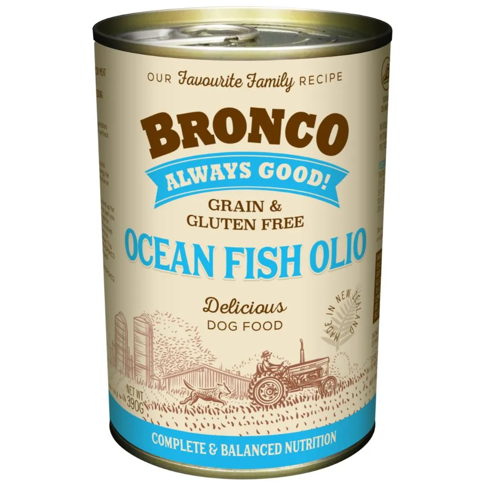 15% OFF: Bronco Ocean Fish Olio Grain-Free Canned Dog Food 390g canned dog food wet dog food grain free dog food dog food with gravy beef dog food