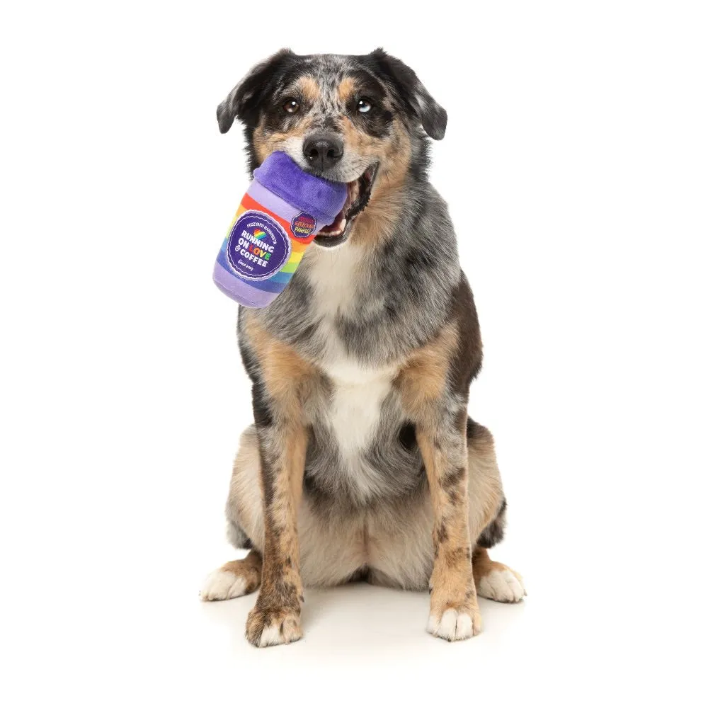15% OFF: FuzzYard Rainbow Pawfee Dog Toy