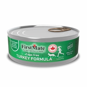 15% OFF: FirstMate Grain Free Cage Free Turkey Formula Canned Cat Food 91g cat food cans soft cat food high protein cat food natural cat food senior cat food