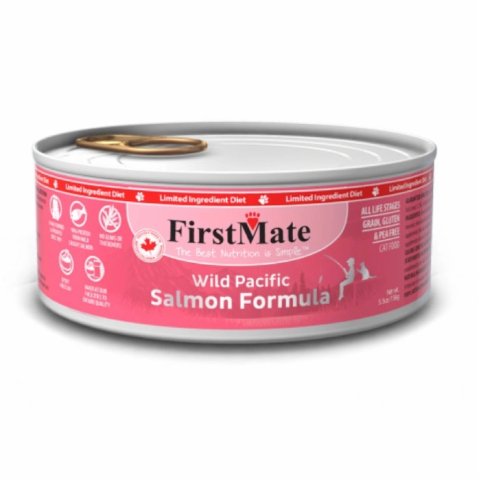 15% OFF: FirstMate Grain Free Wild Salmon Formula Canned Cat Food 156g cat food cans soft cat food high protein cat food natural cat food senior cat food