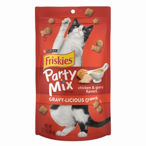 15% OFF: Friskies Party Mix Gravy-licious Crunch Chicken & Gravy Cat Treats 60g cat general supplies cat toys cat grooming cat food cat litter