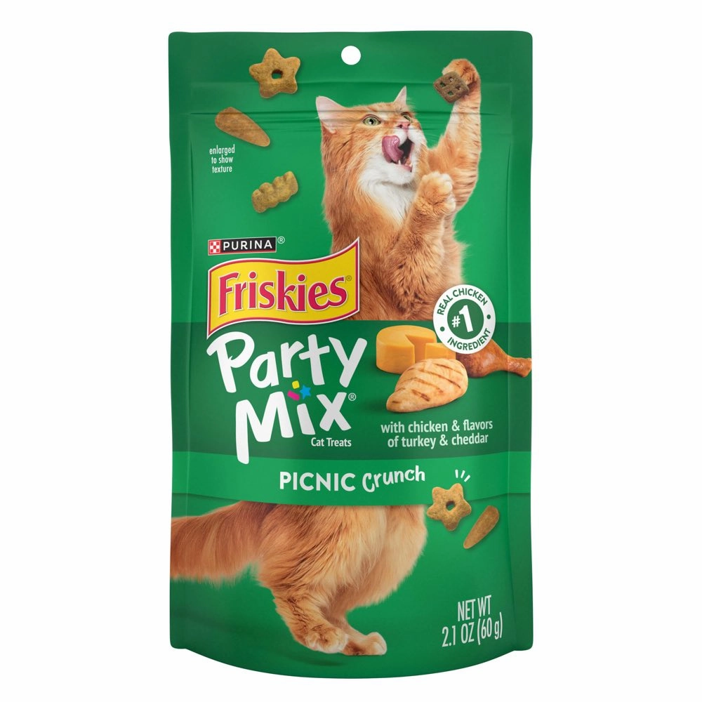 15% OFF: Friskies Party Mix Picnic Crunch Cat Treats 60g dog chew toys dog dental chews durable chew toys puppy chew toy bone chew