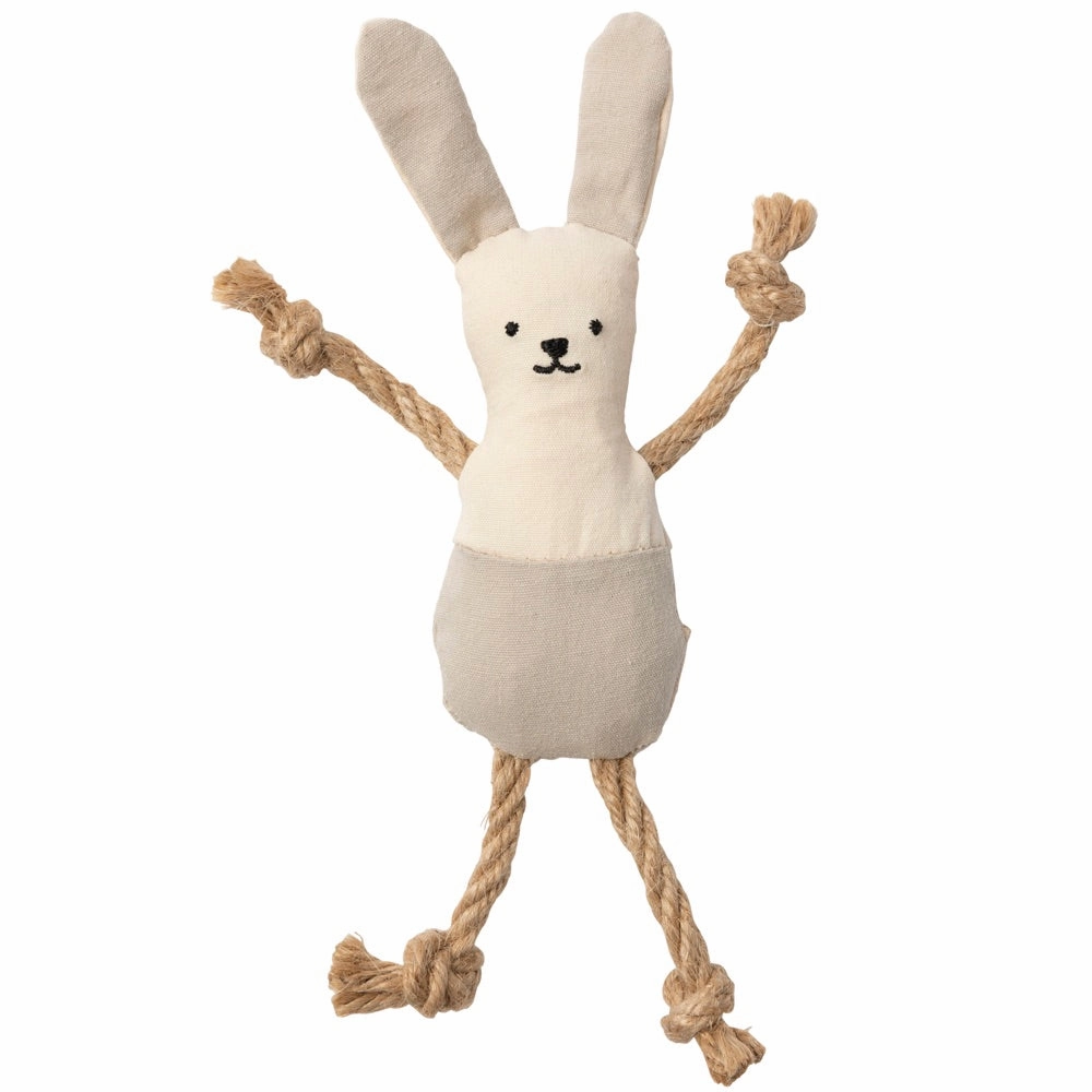 15% OFF: FuzzYard Life Cotton Bunny Plush Cat Toy (Sandstone) cat treats catnip grass for cats organic cat grass cat grass seeds