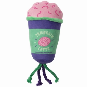 15% OFF: FuzzYard Meowloween Zombrain Latte Plush Cat Toy cat treats catnip grass for cats organic cat grass cat grass seeds