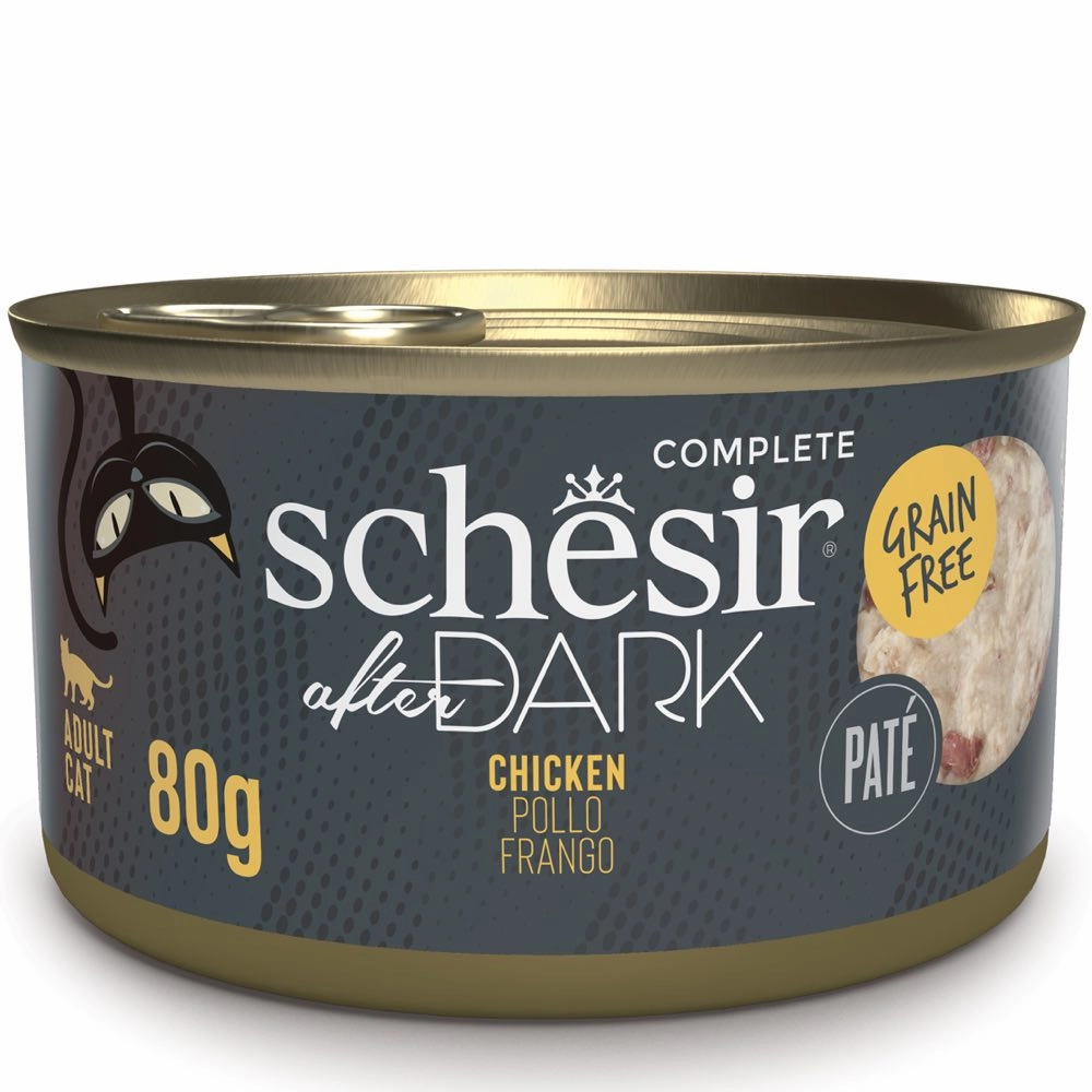 15% OFF: Schesir After Dark Chicken Pate Grain-Free Adult Canned Cat Food 80g cat snacks catnip treats healthy cat food cat reward treats low calorie cat food