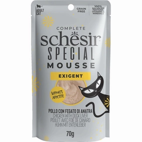 15% OFF: Schesir Special Mousse Exigent Chicken With Duck Liver Grain-Free Adult Pouch Cat Food 70g cat general supplies cat toys cat grooming cat food cat litter