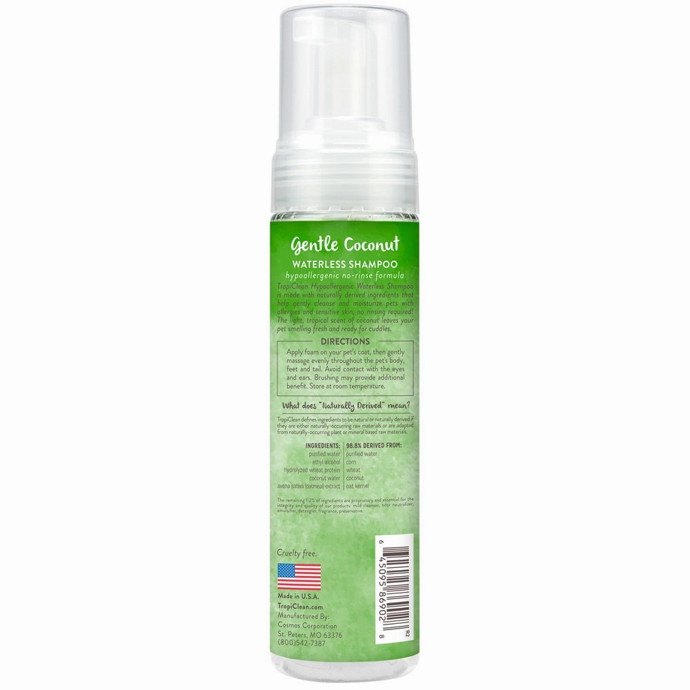 15% OFF: Tropiclean Hypoallergenic Waterless Pet Shampoo 7.4oz