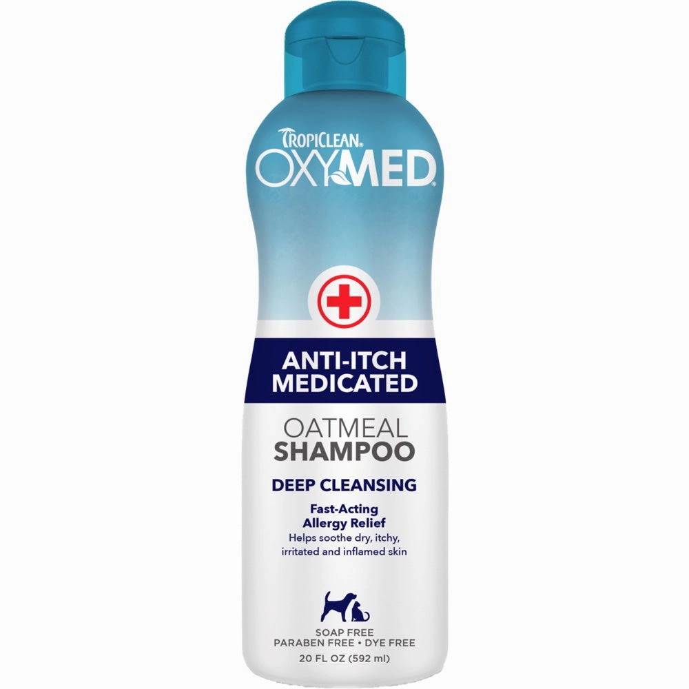 15% OFF: Tropiclean OxyMed Anti-Itch Medicated Oatmeal Shampoo for Cats & Dogs 592ml