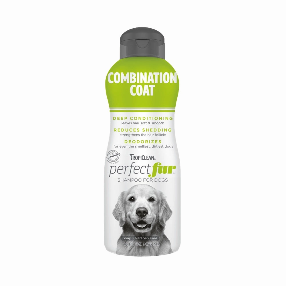 15% OFF: Tropiclean Perfect Fur Combination Coat Dog Shampoo 16oz