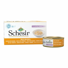 18% OFF: Schesir Chicken Fillets with Pumpkin Adult Canned Cat Food Multipack 50g x 6 cat general supplies cat toys cat grooming cat food cat litter