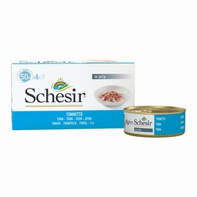 18% OFF: Schesir Tuna in Natural Jelly Adult Canned Cat Food Multipack 50g x 6 cat food cans soft cat food high protein cat food natural cat food senior cat food