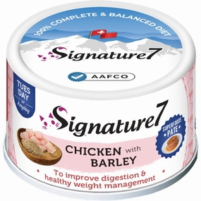 18% OFF: Signature7 Chicken With Barley Pate (Tue) Canned Cat Food 80g cat food cans soft cat food high protein cat food natural cat food senior cat food