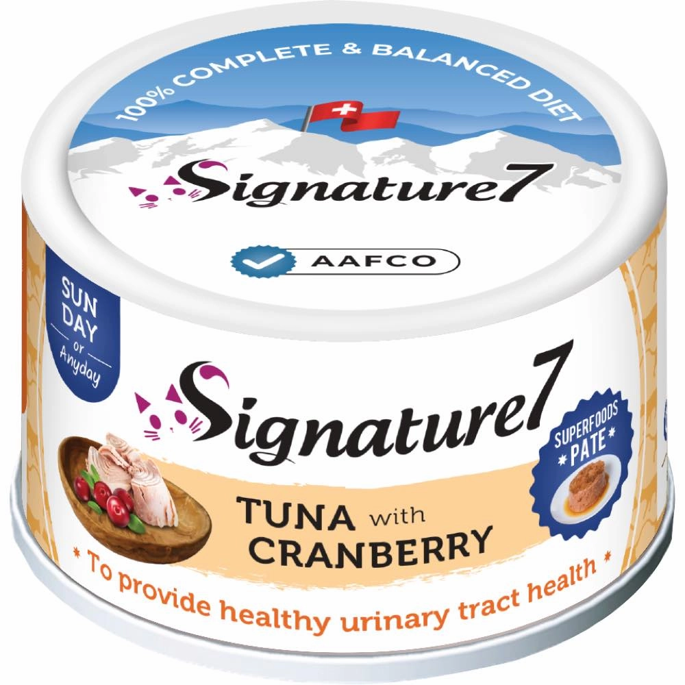 18% OFF: Signature7 Tuna With Cranberry Pate (Sun) Canned Cat Food 80g cat food cans soft cat food high protein cat food natural cat food senior cat food