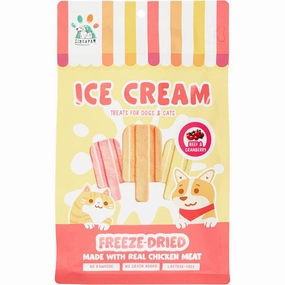 18% OFF: Singapaw Ice Cream Chicken With Beef & Cranberry Grain-Free Freeze-Dried Treats For Cats & Dogs 48g dog chew toys dog dental chews durable chew toys puppy chew toy bone chew