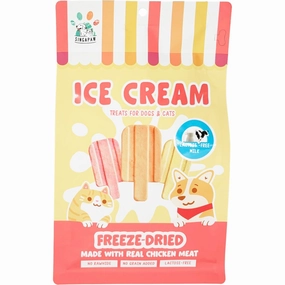 18% OFF: Singapaw Ice Cream Chicken With Lactose-Free Milk Grain-Free Freeze-Dried Treats For Cats & Dogs 48g dog chew toys dog dental chews durable chew toys puppy chew toy bone chew