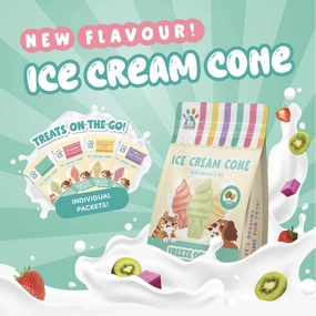 18% OFF: Singapaw Ice Cream Cone Duck Freeze-Dried Treats For Cats & Dogs 48g dog chew toys dog dental chews durable chew toys puppy chew toy bone chew