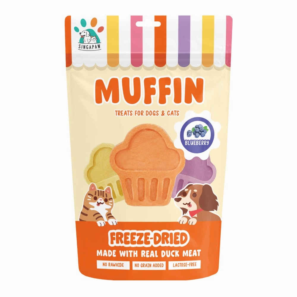 18% OFF: Singapaw Muffin Duck Freeze-Dried Treats For Cats & Dogs 100g