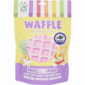 18% OFF: Singapaw Waffle Chicken & Blueberry Grain-Free Freeze-Dried Treats For Cats & Dogs 120g cat general supplies cat toys cat grooming cat food cat litter