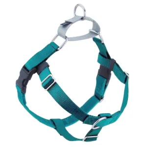 2 Hounds Design Freedom No-Pull Dog Harness & Leash - Teal/Silver grain free dog food natural dog biscuits high protein dog food dog food pack dog meat sticks