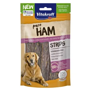 $2 OFF (Exp 14May25): Vitakraft Pure Ham Strips Grain-Free Dog Treats 80g dog supplies dog food toys accessories dog bed