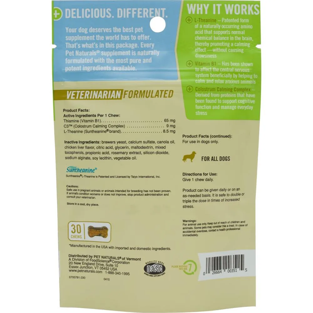 $2 OFF: Pet Naturals of Vermont Calming For DOGS 30 Chews